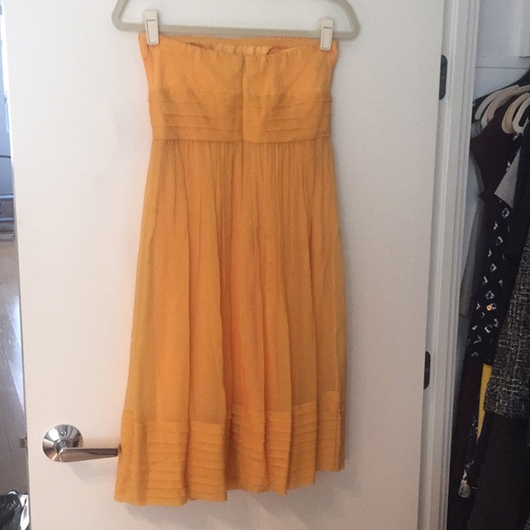J.Crew Silk Crepe Strapless Dress, Size 2 - Picture 3 of 5